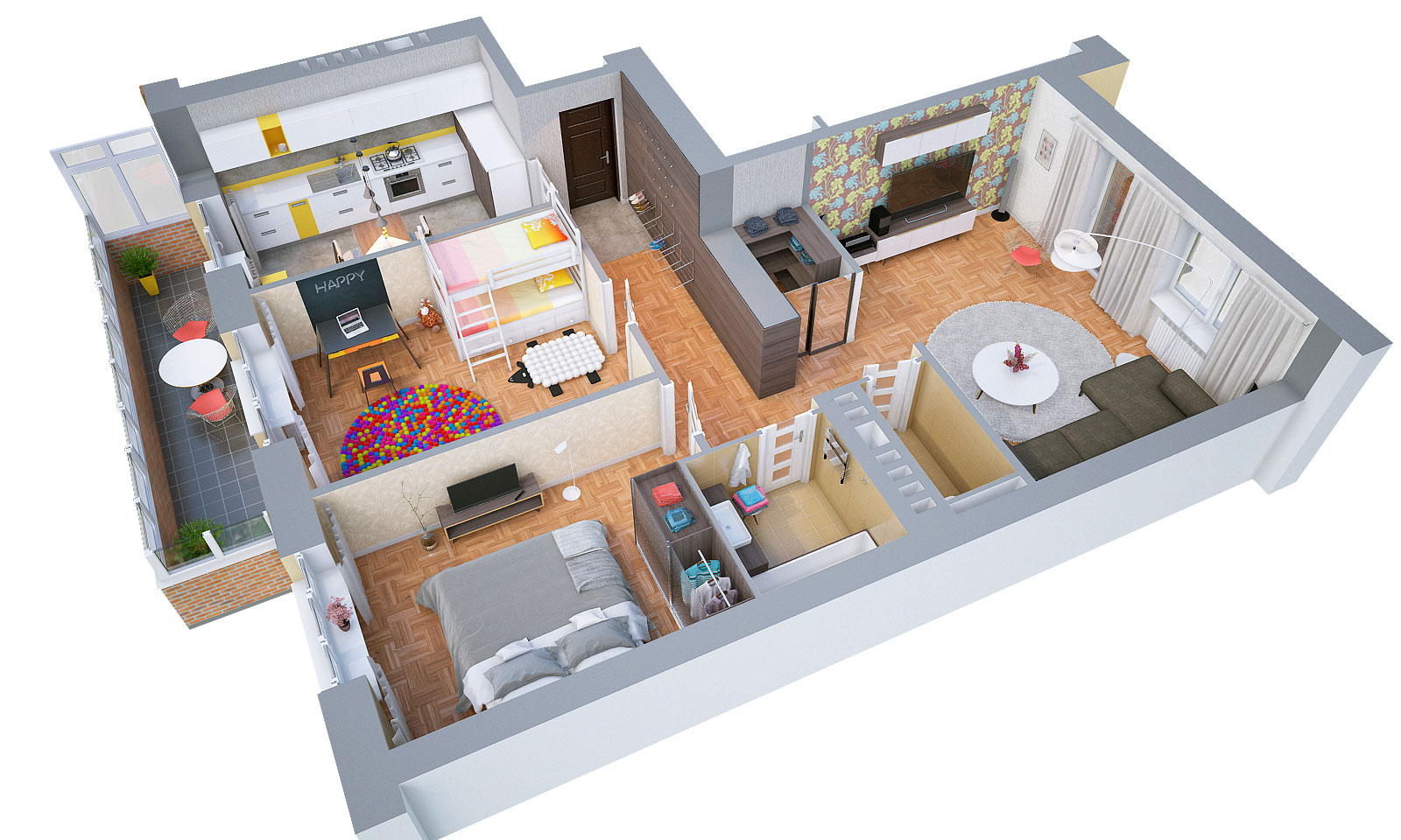 Furnished 3d Floor Plans 3d Modeling And Visualization 
