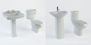 Bathroom suites 3d modeling